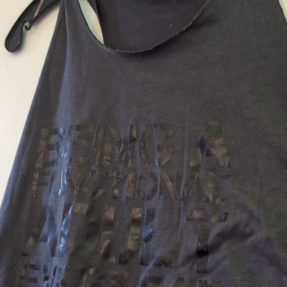 Dark Gray "Being A Functional Adult Seems Rather Excessive" Tank Top Size S - Picture 2 of 7